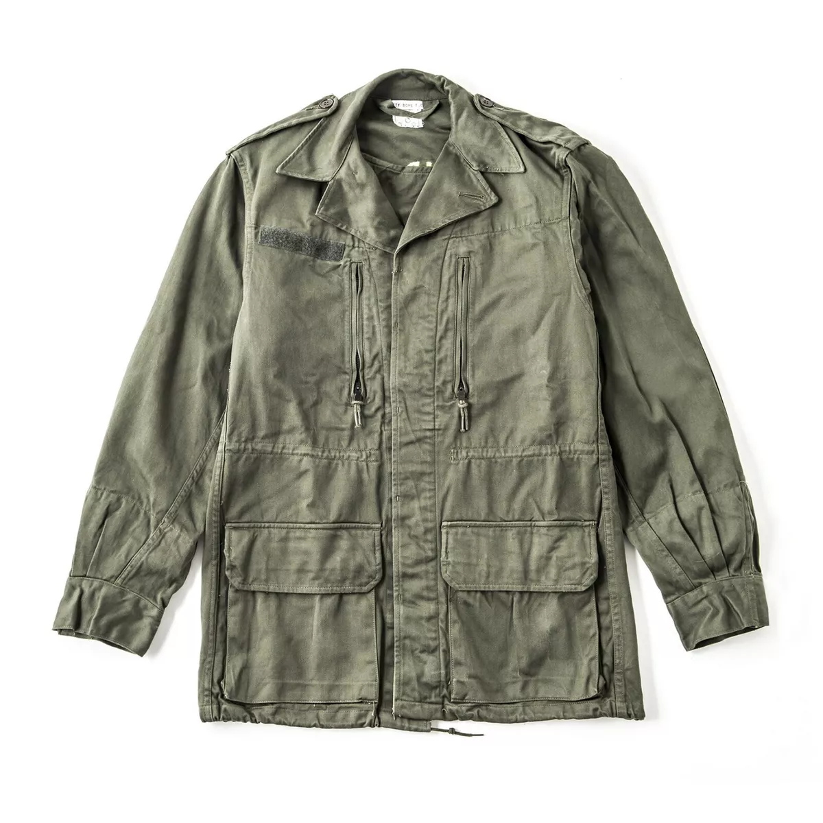 Vintage French army M64 olive field jacket combat coat surplus military m