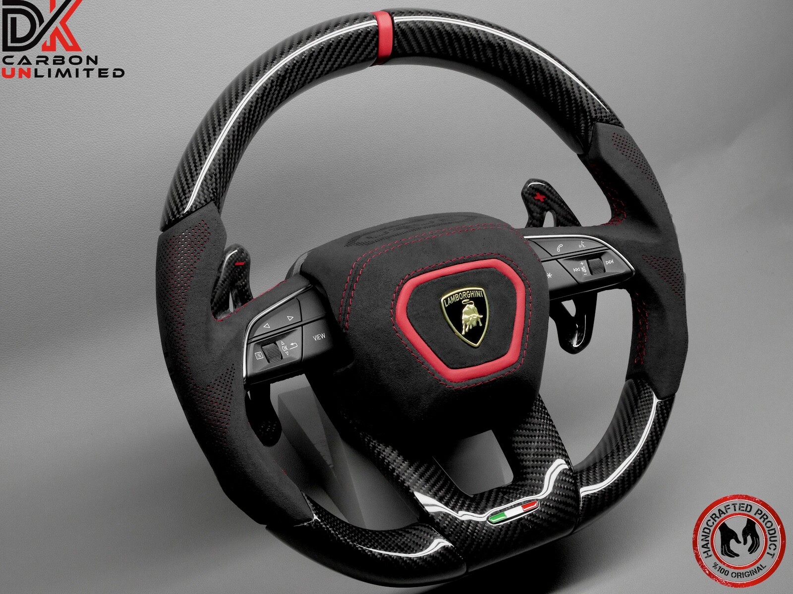 Lamborghini Urus Performante S Red Ring Alcantara Carbon Fiber Steering Wheel