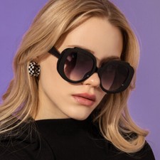 Fashion Oversized Square Sunglasses Retro Round Mens Women Outroor Shade Glasses