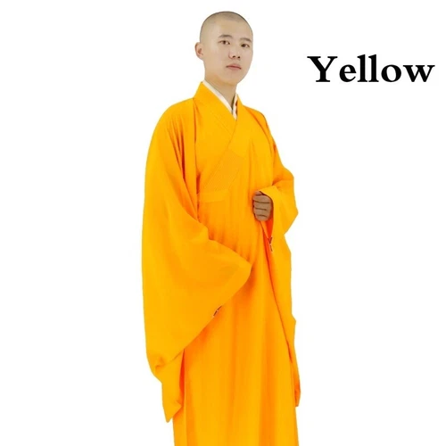 Mens Shaolin Buddhist Monk Dress Meditation Haiqing Robe Kung Fu Suit Unisex Art - Picture 11 of 19