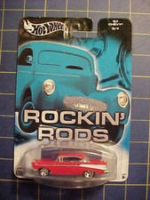 Hot Wheels Rockin Rods 57 Chevy 34 Nip Real Riders 1957 Chevrolet Hardtop