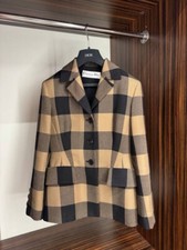 Iconic Authentic Christian Dior Runway Tartan Wool Bar Jacket Blazer Size IT 42