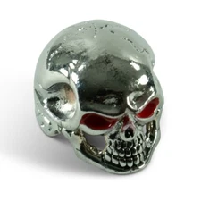 Q-Parts Jumbo Skull Knob I Bloodshot Eyes Chrome QP-JS1BLC