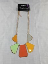 Asymmetrical Bold Color Fringe Statement Necklace Costume Jewellery PI001