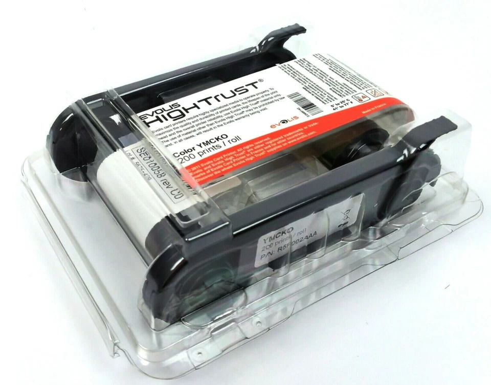 Evolis R5F002AAA Color Ribbon YMCKO for Zenius / Primacy - 200 prints - Image 3 of 3