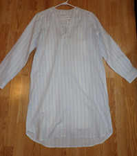 GAP NWT Blue/White Stripe Long Sleeve Linen Blend Shirt Dress - Size M