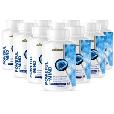 Powerful Mind- Brain Support- 10 Bottles- 600 Capsules
