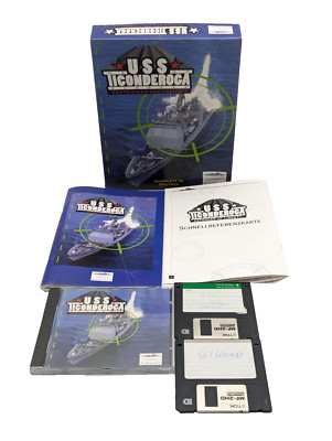USS Ticonderoga Mindscape PC Big Box CD Rom Schlachtschiff Vintage