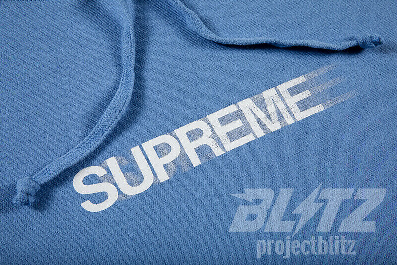 SUPREME MOTION LOGO HOODED SWEATSHIRT LIGHT BLUE M L XL SS   eBay