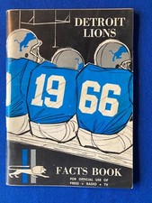 1966 DETROIT LIONS Facts Book - Media Guide Yearbook - Press Book - Very nice