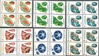 1973 Australian Gemstones MNH Full Set 6x Blocks of 4x [6c/7c/8c/9c/10c] Stamps