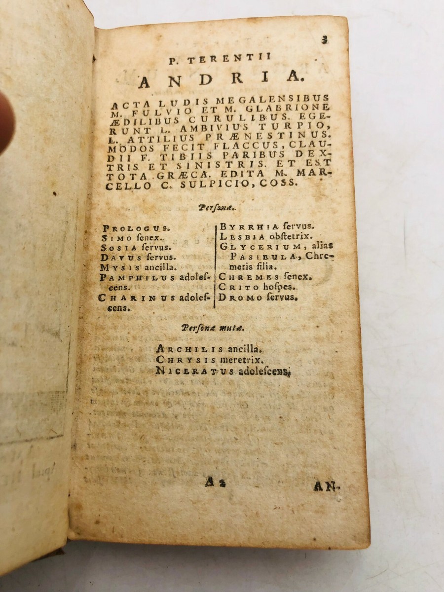 Pub Terentii Comoediae sex ex recensione Heinsiana Non daté  