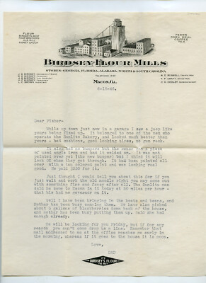 1946 & '56 Letterheads And Envelope Birdsey Flour Mills Macon GA Four Brothers