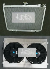 Radiator+ Shroud+ Fans for 86-97 Nissan D21 Pickup Pathfinder L4 2.4L V6 3.0L AT