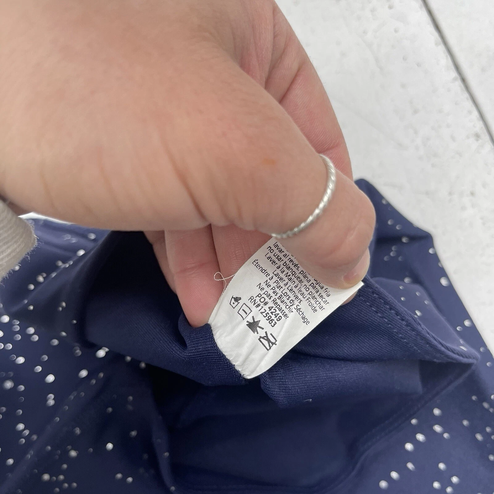 beyond-yoga navy silver speckled athletic leggings