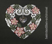 Plauener Spitze ® Fensterbild Weihnachten Fensterdeko Christrose Winter Kristall
