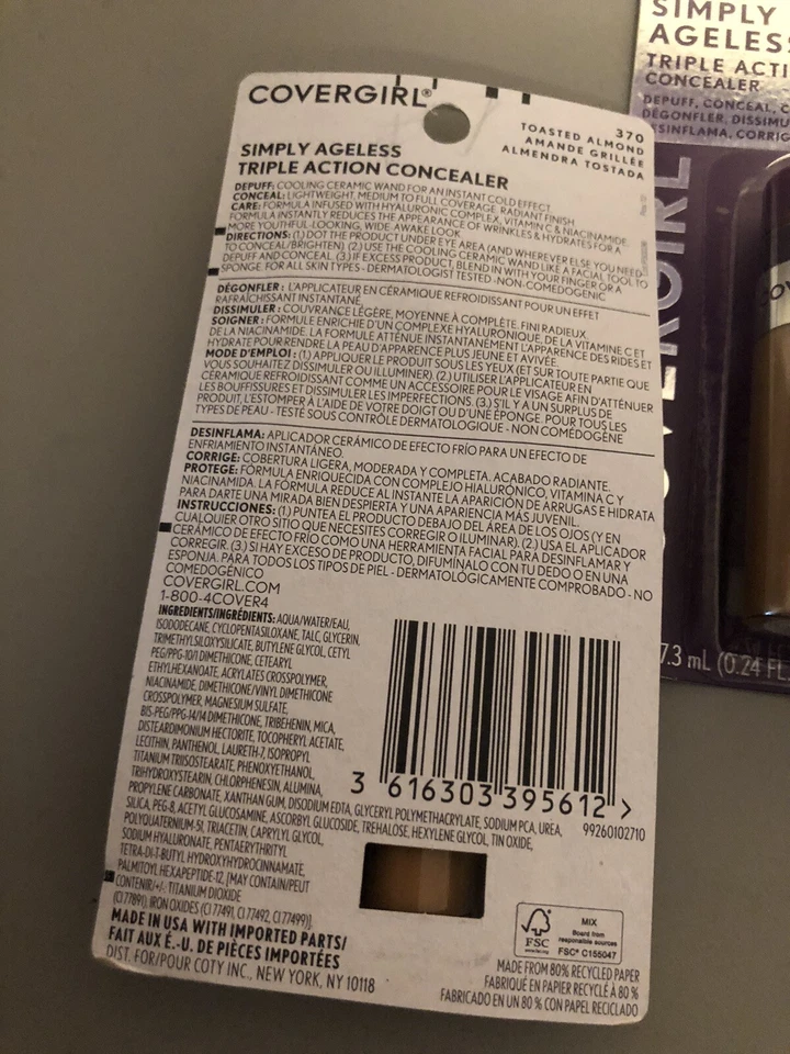 Covergirl Simply Ageless Triple Action Concealer #370 Toasted Almond - Image 2 of 4