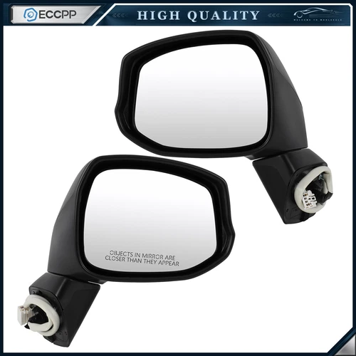 Power Heated MIrror Set For 2012-15 Honda Civic Passenger & Driver Side Black