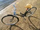 DUNELT Antique English Bycycle Sturmey Archer 3 speed Twist grip control Nice & — photo 6