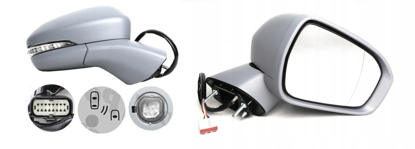 Right Exterior Mirror For Ford Mondeo 10.2014- With Lane Change Assistant Memory