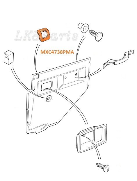 Land Rover Defender Interior Door Lock Button Escutcheon (Surround) - Part MXC4738PMA 11 thumbnail image