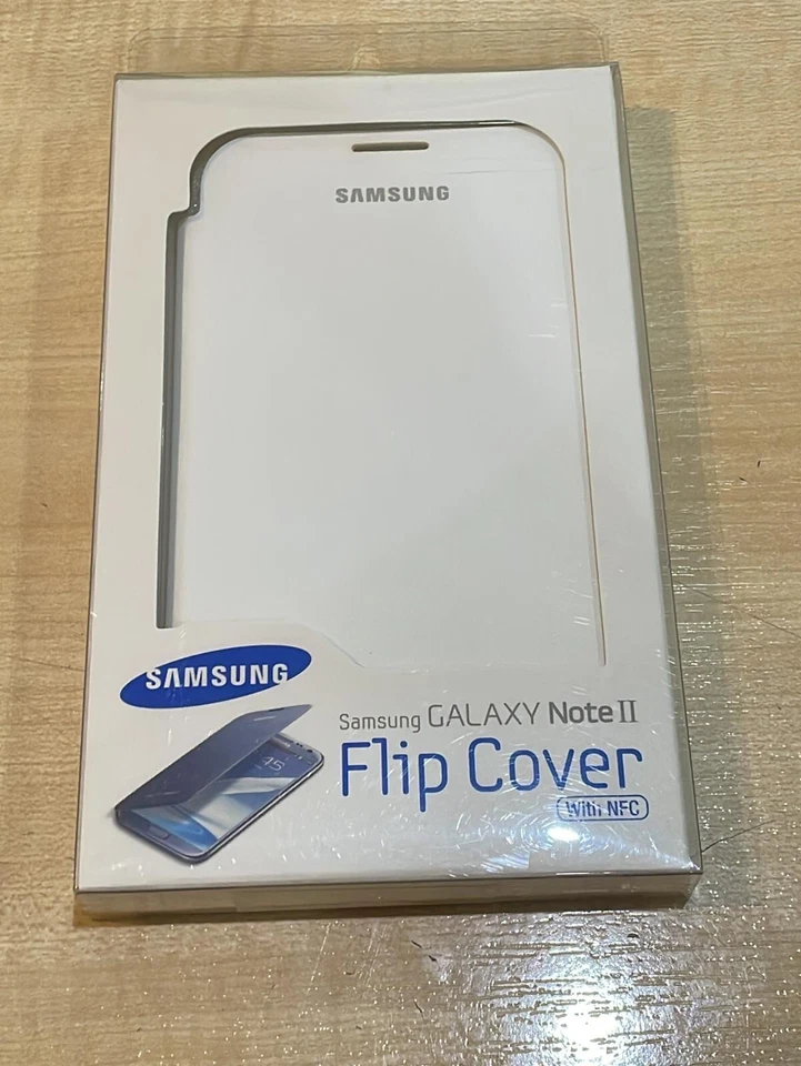 New Original Samsung Galaxy Note II N7100 Flip Cover Phone Case with NFC - White - Image 2 of 4