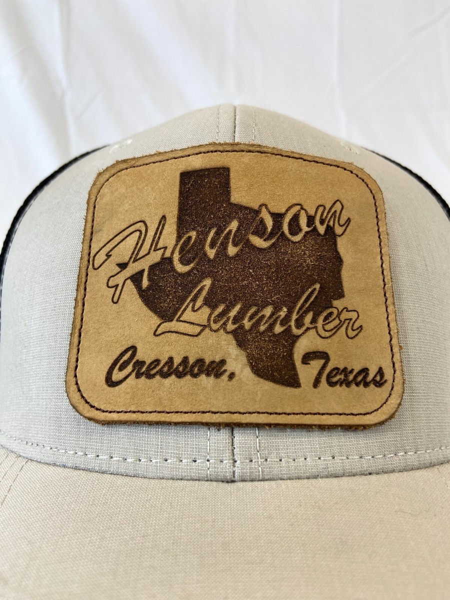 Henson Lumber Baseball Cap Strapback Hat Mesh Back Cresson TX Tan