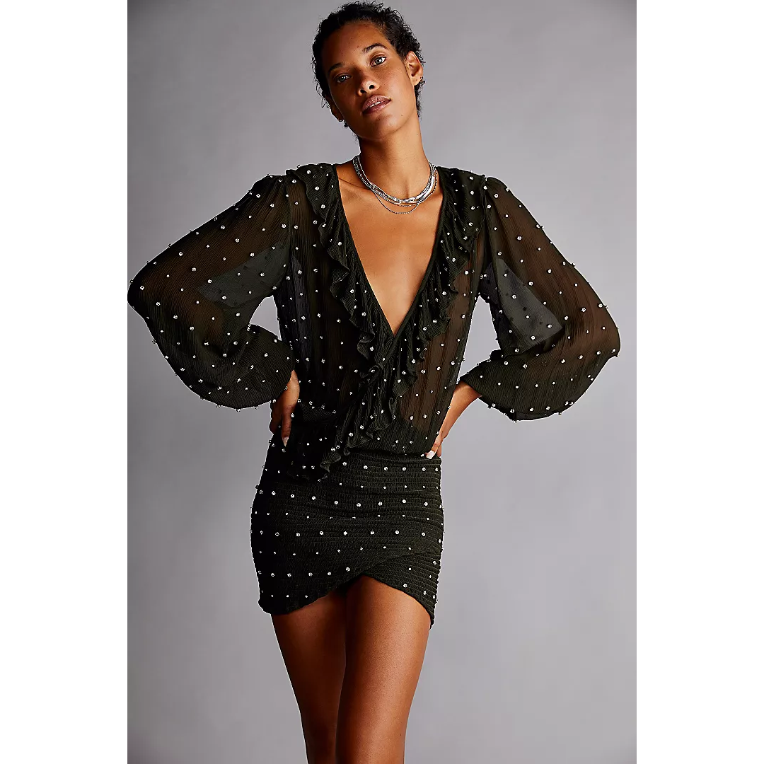 knee length dresses for ladies Lennon Mini Dress | White Jacquard Satin | Bra-Friendly Dress | Fitted Bodice