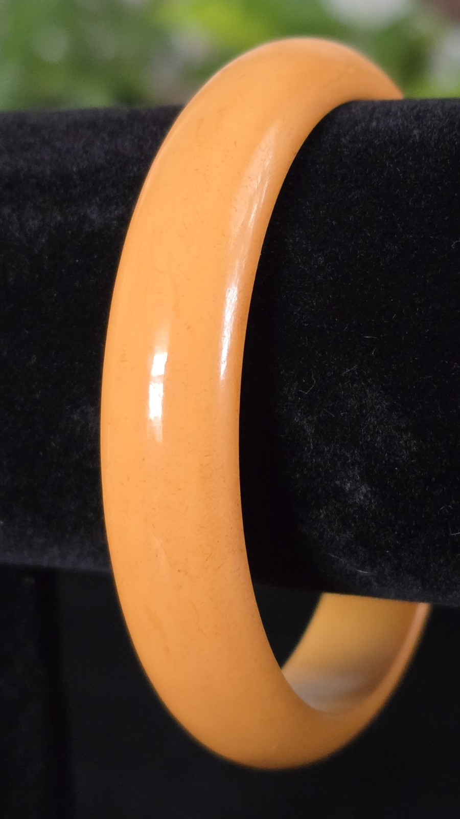 Vintage Bakelite Bangle Bracelet Egg Yolk Butterscotch