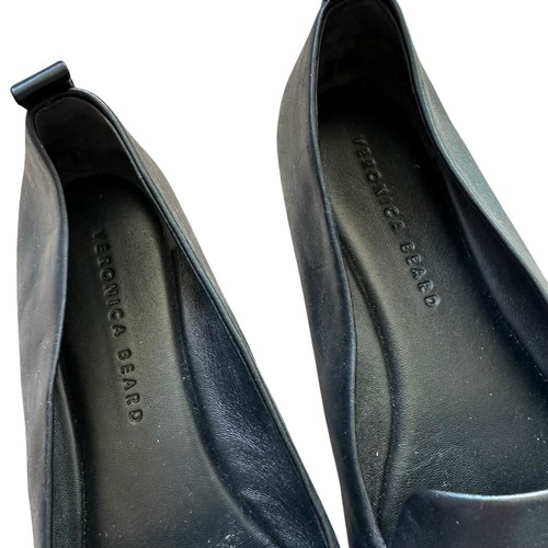 VERONICA BEARD Champlain Mocasín Sin Cordones Plano Para Mujer Talla 8M Cuero Negro Elegante - Imagen 4 de 10
