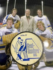 St. Louis BLUES 1976-1977 GOALTENDERS CLUB Puck 50 Years AGO a Gr8 ADDITION !!!