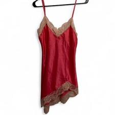 VINTAGE Y2K Fredericks of Hollywood coral pink lace cami lingerie dress slip