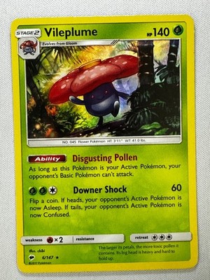 Vileplume Holo Rare SM - Burning Shadows 6/147 NM