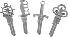 Lucky Line Forged House Key Blanks, Variety 4 Pack in KW1 Kwikset KW1, 