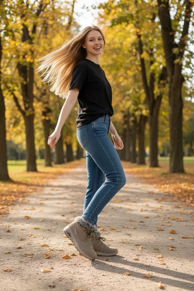 Botas deportivas para mujer Skechers Street Uno resistentes Wintriness color topo oscuro talla 9 Foto 2 de 4