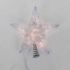 Kurt S. Adler Santa's World Clear 20 Light  Star  Tree Top Topper 120 Volt