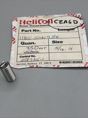 QTY 25, HELICOIL 1185-5CN938, 5/16-18 UNC, 3D, Free Running Insert, NOS