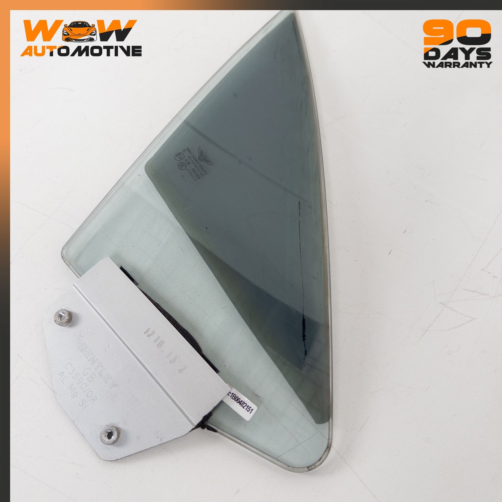 12-17 BENTLEY CONTINENTAL GT FRONT RIGHT DOOR VENT WINDOW AUTO GLASS OEM