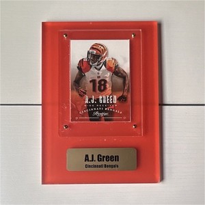 custom AJ green football plaque (little scratched)