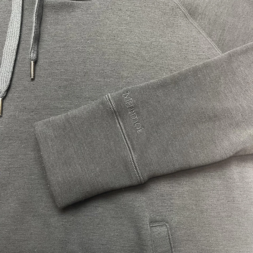 Sudadera con Capucha Marmot Para Mujer Grande Gris SCC-625 Forrada de Vellón Pullover Sudadera Foto 2 de 4