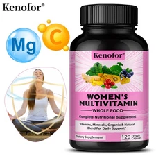 Women'S Multivitamin Organic Based Energy Supports Overall Body Health 120 Pills