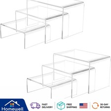 Multi-Purpose Clear Acrylic Risers 3, 4, 5 Inch for Desserts  Figures Display