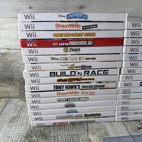 Nintendo Wii Bundle Lot Of 31 Video Games Mario Disney Just Dance Donkey Kong