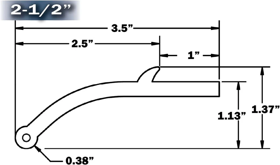 Pacer 52-188 Flexy Flares 2.5"x58" Fender Kit, Black Rubber, 2pc Foto 2 de 4