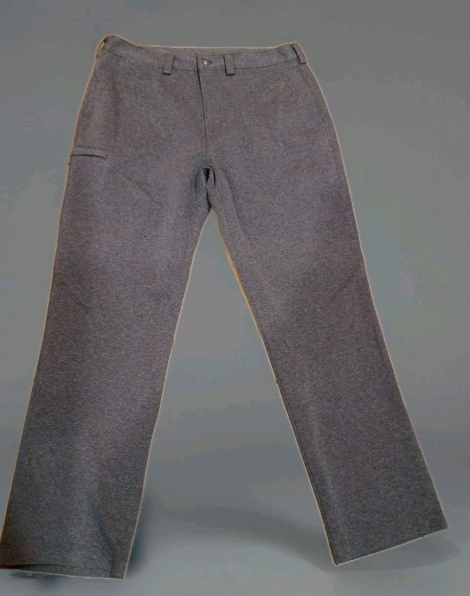 Duluth Gray Pants Men’s 36x32 Flex Stretchy Soft Comfortable Extra Pocket On Leg