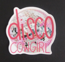 Disco Cowgirl Western Cowgirl Sticker 2.38" x 2.5" O 
