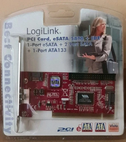 LOGILINK PCI CARD ESATA-SATA PC0005A V.2.0 IDE RAID CONTROLLER VIA VT6421A ☆☆☆☆☆