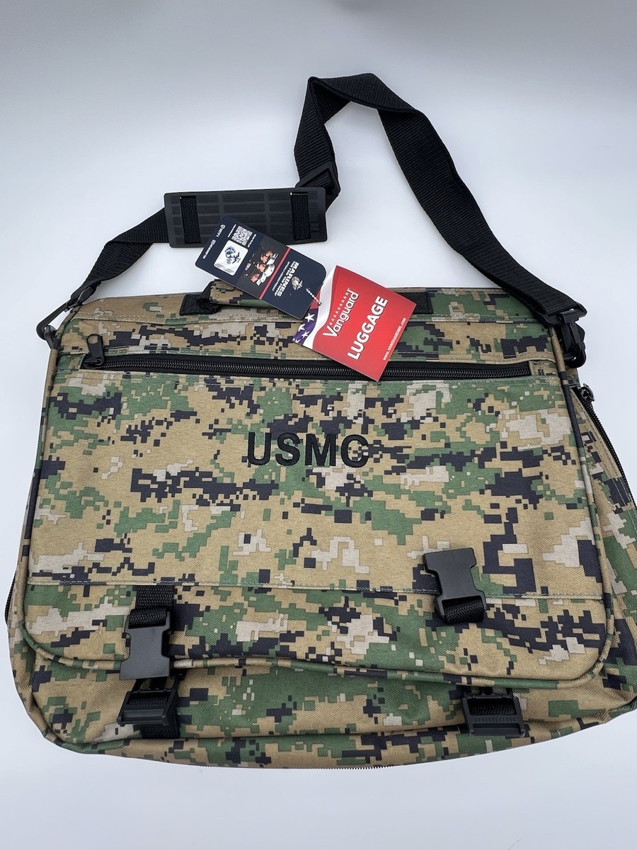 Marine Corps Flapover Attache Bag: USMC Woodland Digital 16.5″ x