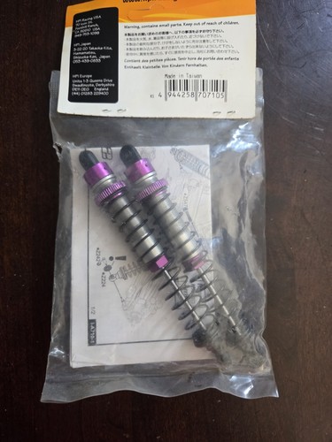 Vintage HPI A710 Nitro MT2 SS Wheely King Threaded Aluminum 77-117mm Shocks PAIR