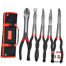 5Pcs Extra Long Needle Nose Pliers Set 5pcs,11"
